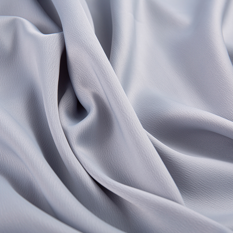 HY228 190GSM Seangán Crepe Satin, Léine Gúna Síoda ​​Meánmhéide Faisean Fabraic Liath