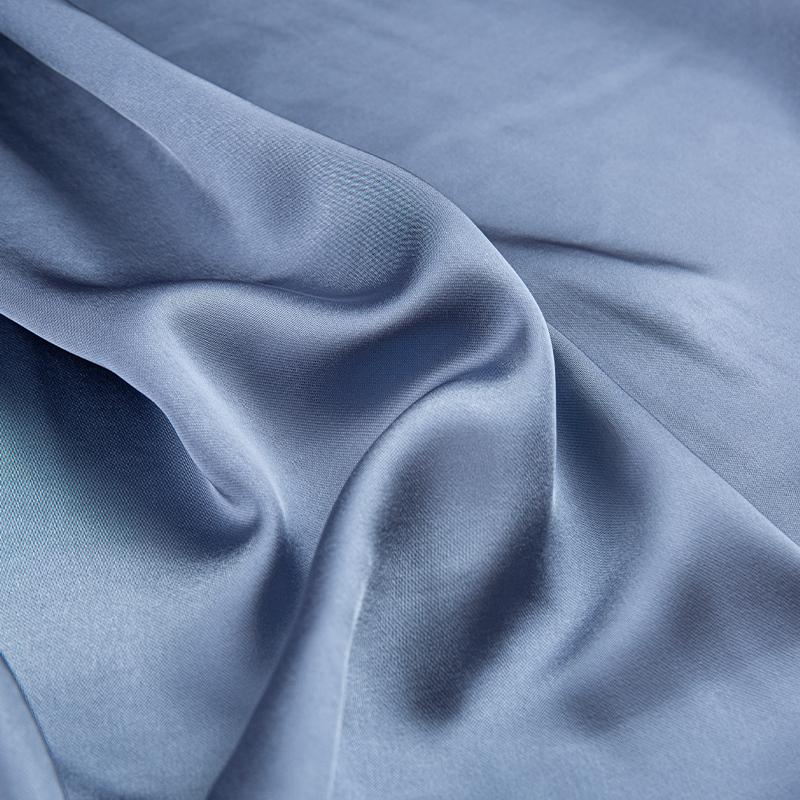 HY263 gorm 150cm 240GSM aicéatáit bréige twill CEY Fabraic éadaí mná satin poileistir Pure
