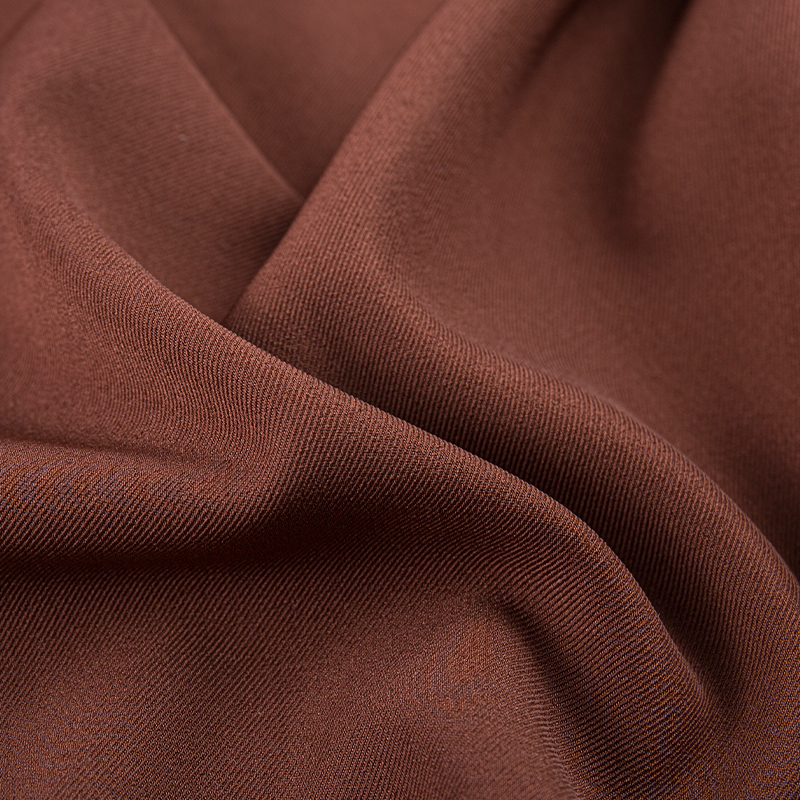 HY253 Brown Pure na Breataine twill ceithre-bhealach stráice spandex fabraice chumasc