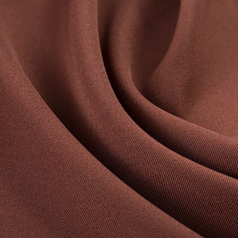HY253 Brown Pure na Breataine twill ceithre-bhealach stráice spandex fabraice chumasc